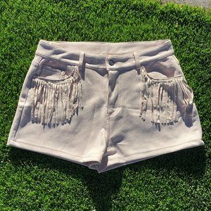 Pink Fringe Cowgirl Shorts Size Large